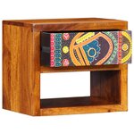 Tables de chevet vidaXL 2 pièces 40x35x35 cm en bois massif d'acacia