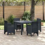 vidaXL Ensemble de salle à manger pour jardin 5 Pièces Anthracite