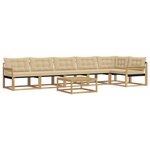 vidaXL Ensemble de canapés d'extérieur 7 pc Blanc et Beige