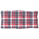 vidaXL Coussins de chaise à dossier bas lot de 6 motif carreaux rouge