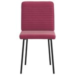 vidaXL Chaises à manger lot de 2 Rouge bordeaux Velours