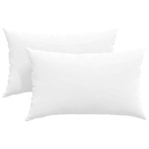 vidaXL Coussins de canapé 2 Pièces Blanc 50 x 30 cm tissu