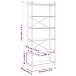 vidaXL Étagère Chêne artisanal 40 x 30 x 85 cm Bois d'ingénierie