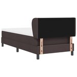Lit Box Spring vidaXL avec Matelas Marron Foncé 90x200 cm Tissu