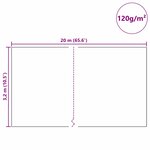 vidaXL Fleece de protection des plantes contre le gel Vert 20 x 3 2 m