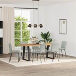 vidaXL Chaises à manger lot de 6 gris clair velours