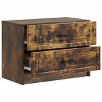 vidaXL Cabinet de chevet Chêne fumé 62 x 34 5 x 44 5 cm