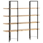 vidaXL Bibliothèque à 4 niveaux 160x35x160 cm Bois de manguier massif