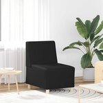 vidaXL Unité de Sofa Modulaire Sans Accoudoirs 3 Pièces Noir