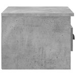 vidaXL Tables de chevet murales 2 Pièces gris béton 41 5x36x28 cm