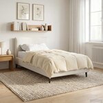 vidaXL Duvet d'été simple Matelassé Crème 140 x 220 cm Microfibre