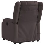 vidaXL Fauteuil inclinable de massage Marron foncé Tissu
