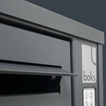 Boîte aux lettres et colis 2-en-1 connectée Boks One + Porte arrière pour encastrement (RAL 9010)