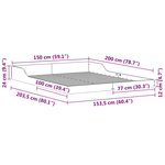 vidaXL Cadre de lit Brun cire 150 x 200 cm Pin massif