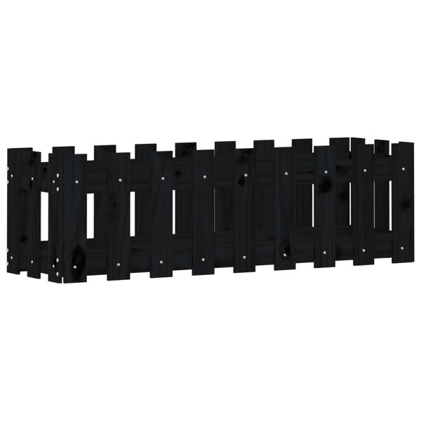 vidaXL Lit surélevé de jardin design de clôture 100x30x30cm pin massif