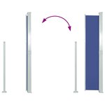 vidaXL Auvent latéral rétractable 160 x 500 cm Bleu
