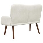 vidaXL Sofa 2 places Crème 115 x 61 x 87 cm Velours (V)