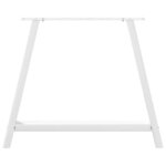 vidaXL Pieds de table à manger en forme de A  2 pièces  blanc  100 x (72-73) cm  acier