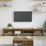 vidaXL Meuble TV Chêne artisan 170 5 x 36 x 30 5 cm Bois d'ingénierie