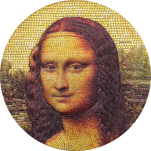 Monnaie MONA LISA Monna Leonardo Da Vinci Great Micromosaic Passion 3 Oz Argent 20$ Palau 2018