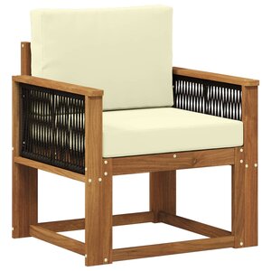vidaXL Sofa de milieu extérieur Bois d'Acacia Massif Naturel