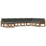 vidaXL Ensemble de canapés d'extérieur 8 Pièces Naturel et Anthracite