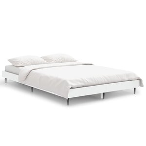 vidaXL Cadre de lit sans matelas blanc 120x190 cm bois d'ingénierie