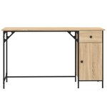 vidaXL Bureau d'ordinateur chêne sonoma 131x48x75 cm bois d’ingénierie