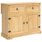 vidaXL Ensemble Cuisine Îlot avec tiroir Corona 3 Pièces Cire de Miel