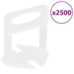 vidaXL Système de nivellement de carrelage 500 cales 2500 clips 1 5 mm