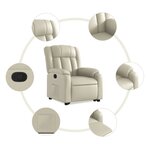 vidaXL Fauteuil inclinable Crème Similicuir