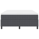 vidaXL Lit Box Spring avec matelas gris foncé  140 x 200 cm  tissu côtelé