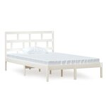 vidaXL Cadre de lit sans matelas blanc bois massif 120x200 cm