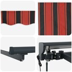 vidaXL Auvent Rétractable Orange et Noir 500 × 300 cm