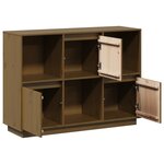 vidaXL Buffet Marron miel 110 5x35x80 cm Bois massif de pin