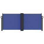 vidaXL Auvent latéral rétractable bleu 100x600 cm