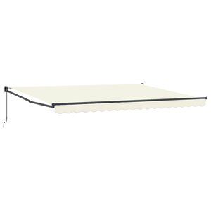 vidaXL Auvent rétractable Crème 4 x 2 m 100  Polyester et Aluminium