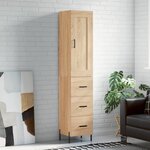 vidaXL Buffet haut Chêne sonoma 34 5x34x180 cm Bois d'ingénierie