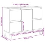 vidaXL Armoire d'évier vieux bois 80x33x60 cm bois d'ingénierie
