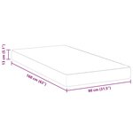 vidaXL Matelas Blanc 80 x 160 cm Mousse à mémoire de gel
