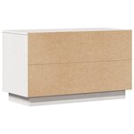 vidaXL Meuble TV Blanc 74x35x44 cm Bois de pin massif