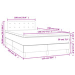 vidaXL Sommier à lattes de lit avec matelas LED gris foncé 120x190 cm
