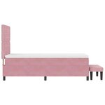 vidaXL Lit à ressorts avec matelas Rose 90 x 200 cm Velours