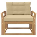 vidaXL Sofa de milieu extérieur Polyester Blanc