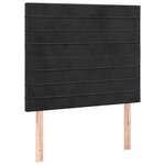 vidaXL Sommier à lattes de lit avec matelas Noir 90x200 cm Velours