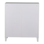 Casier de bureau armoire meuble de rangement pour bureau atelier chambre acier de bureau métallique à 2 portes 90 x 80 x 33 cm blanc 03_0006336