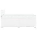 vidaXL Sommier à lattes de lit avec matelas blanc 120x190cm similicuir