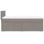 vidaXL Sommier à lattes de lit avec matelas Taupe 80x200 cm Tissu