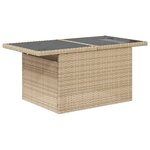vidaXL Salon de jardin avec coussins 5 Pièces beige résine tressée