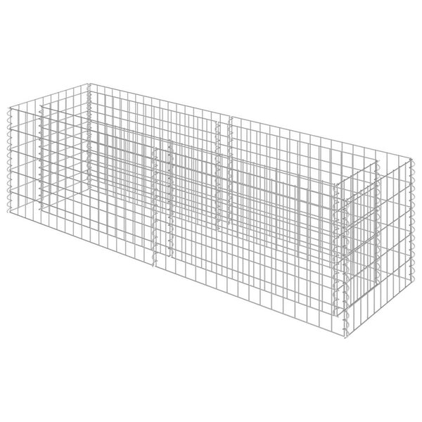vidaXL Lit surélevé à gabion Acier galvanisé 180x50x50 cm